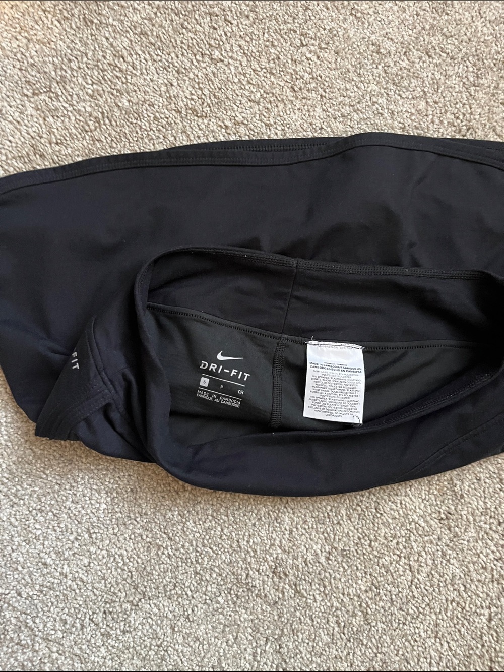 Nike Black Skort with White Swoosh Logo - Picture 5 of 5